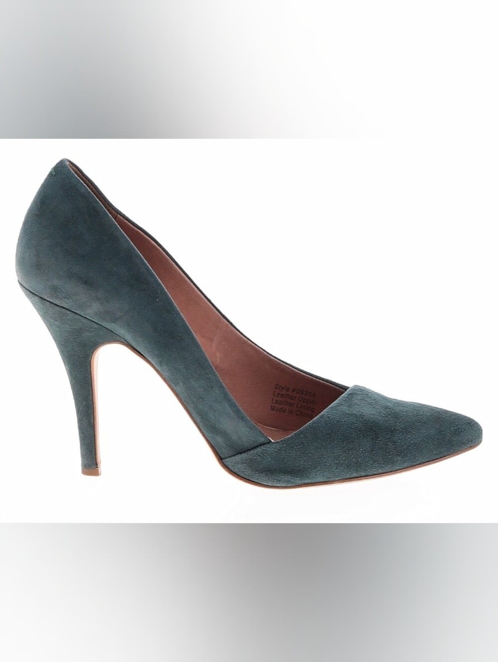 ✨️Madewell Women's Teal Suede Pointed-Toe Heels-Mira Style, Sz. 9